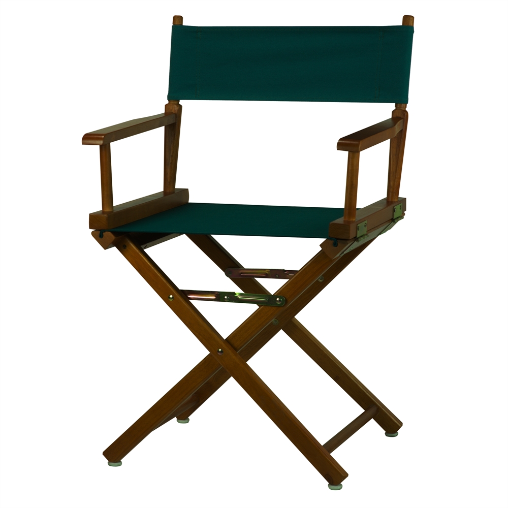 18" Director's Chair Honey Oak Frame-Hunter Green Canvas. Picture 4
