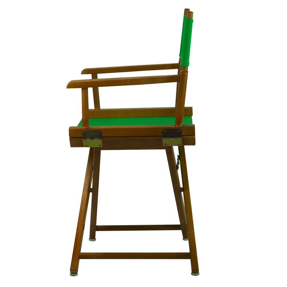 18" Director's Chair Honey Oak Frame-Green Canvas. Picture 2