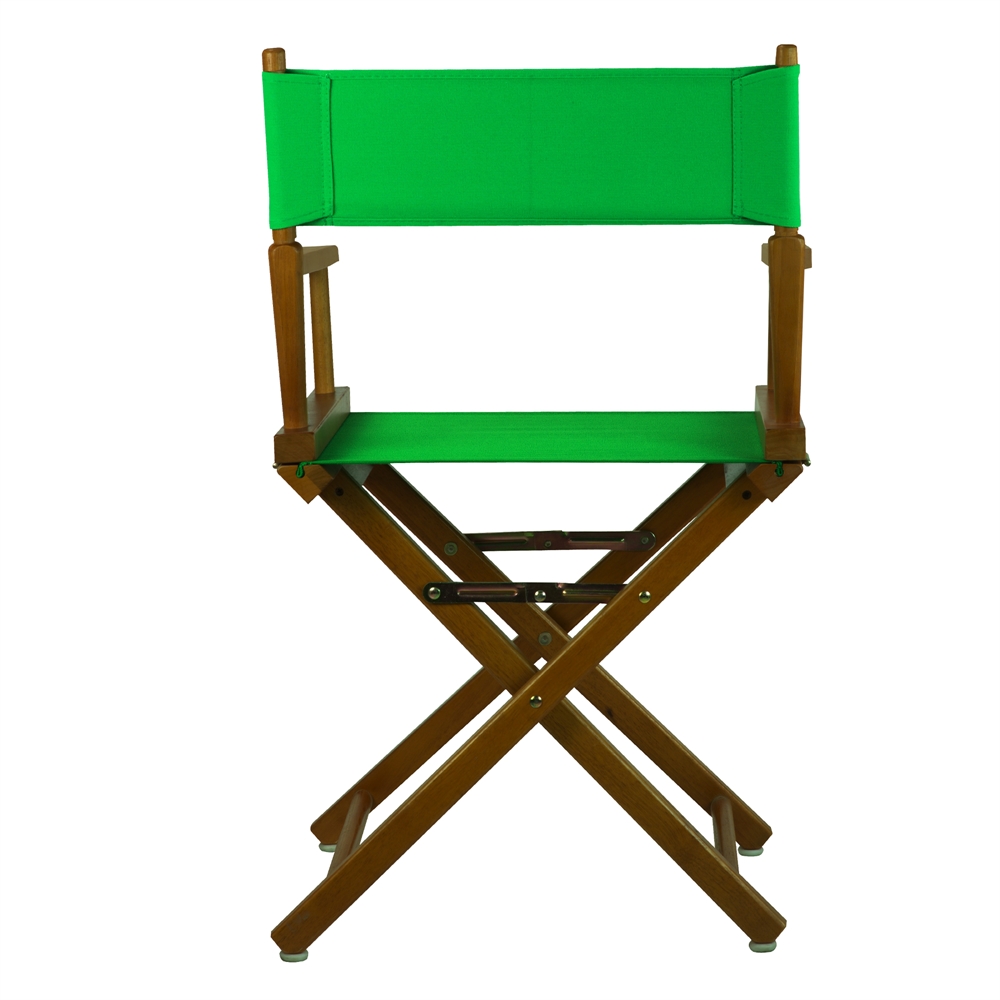 18" Director's Chair Honey Oak Frame-Green Canvas. Picture 3