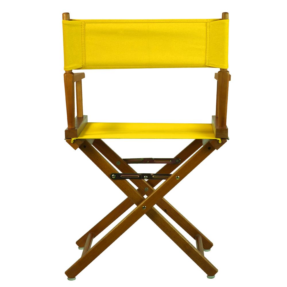18" Director's Chair Honey Oak Frame-Gold Canvas. Picture 4