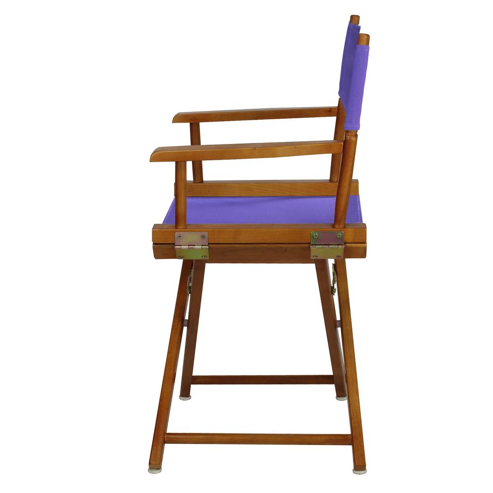 18" Director's Chair Honey Oak Frame-Purple Canvas. Picture 2