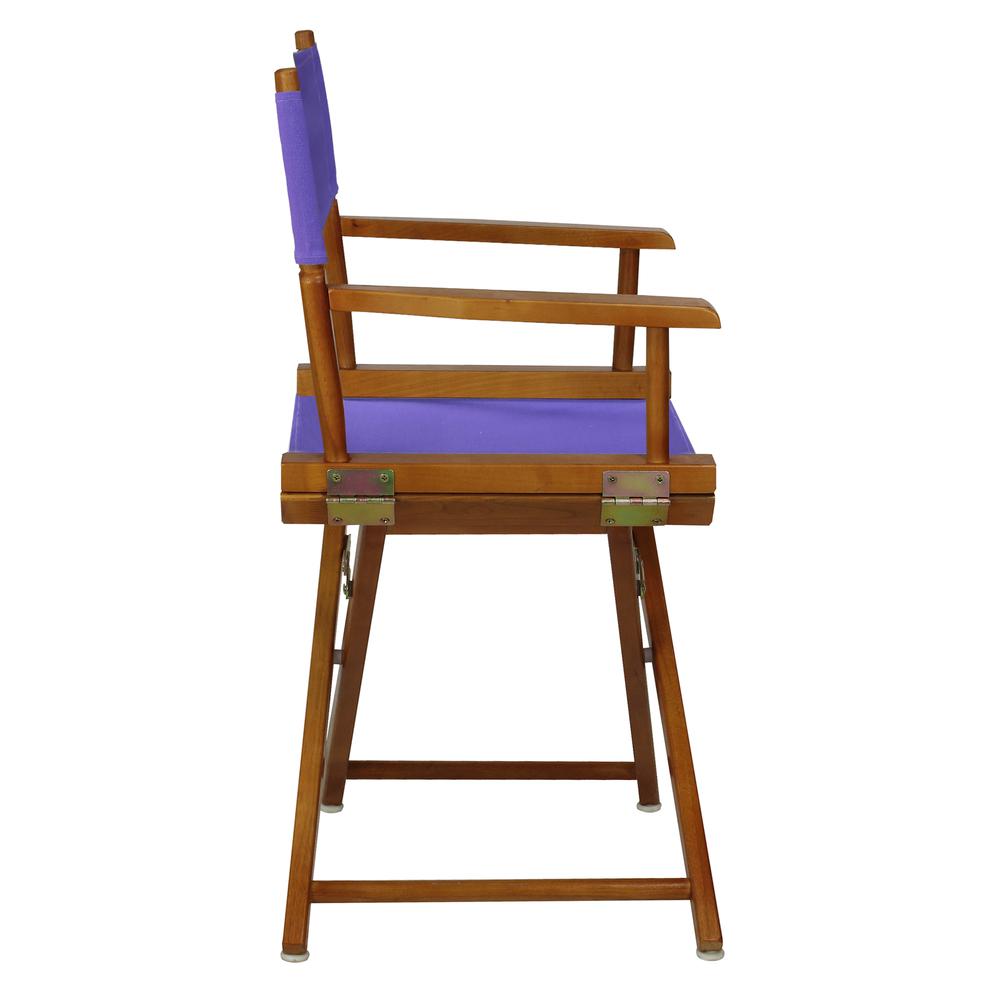 18" Director's Chair Honey Oak Frame-Purple Canvas. Picture 3