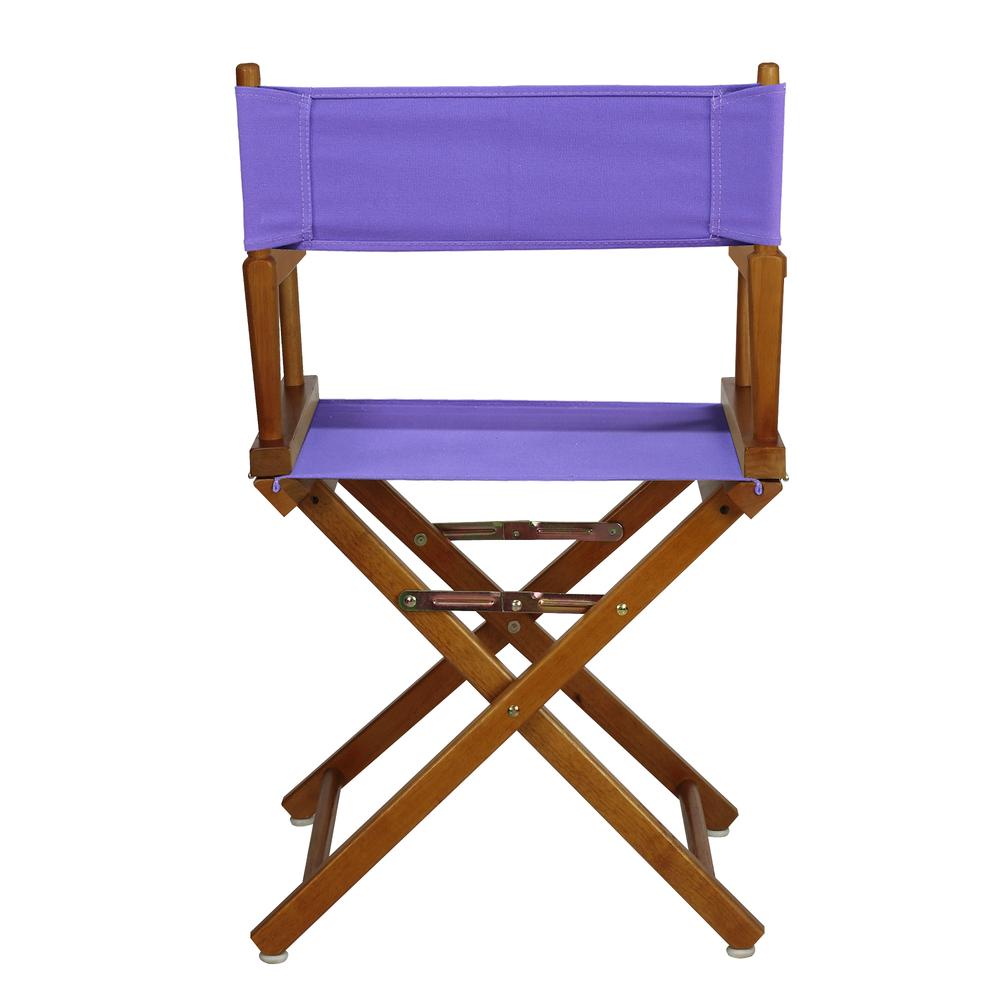 18" Director's Chair Honey Oak Frame-Purple Canvas. Picture 4