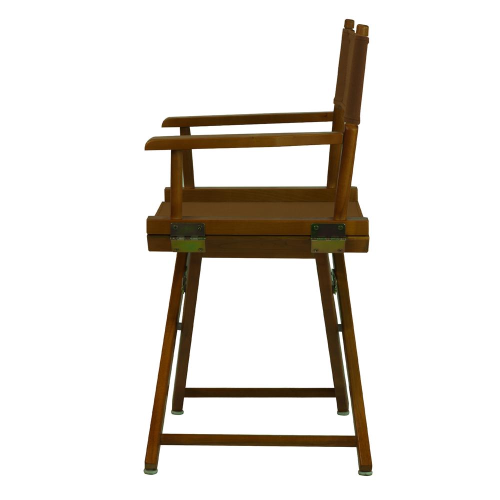 18" Director's Chair Honey Oak Frame-Brown Canvas. Picture 2