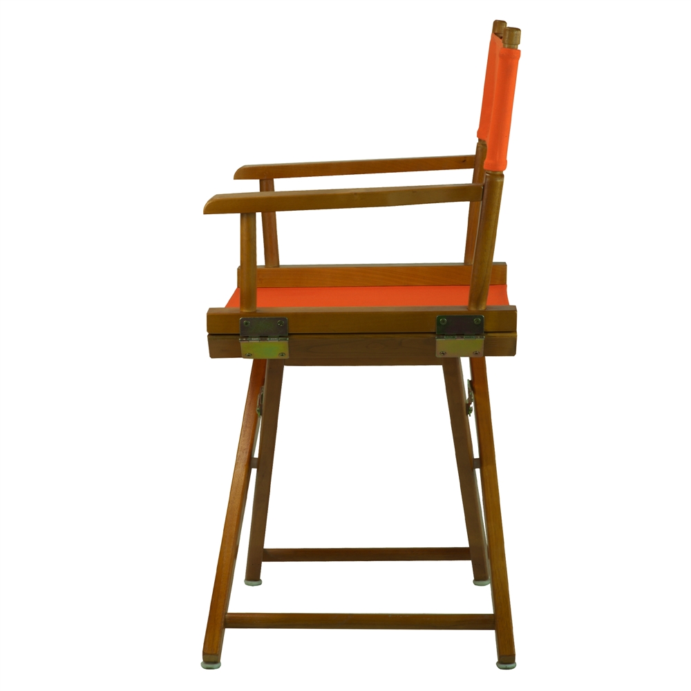 18" Director's Chair Honey Oak Frame-Tangerine Canvas. Picture 2