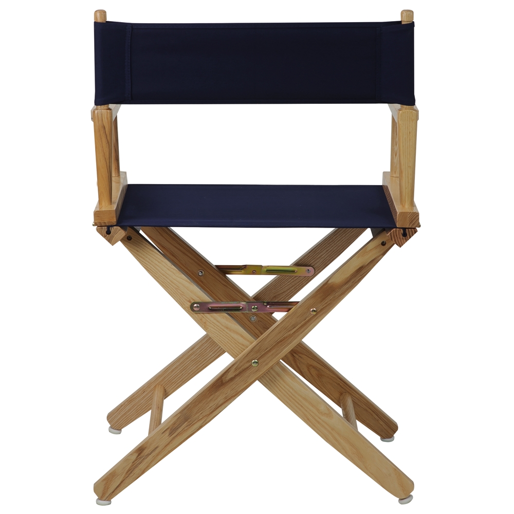 American Trails Extra-Wide Premium 18"  Directors Chair Natural Frame W/Navy Color Cover. Picture 3