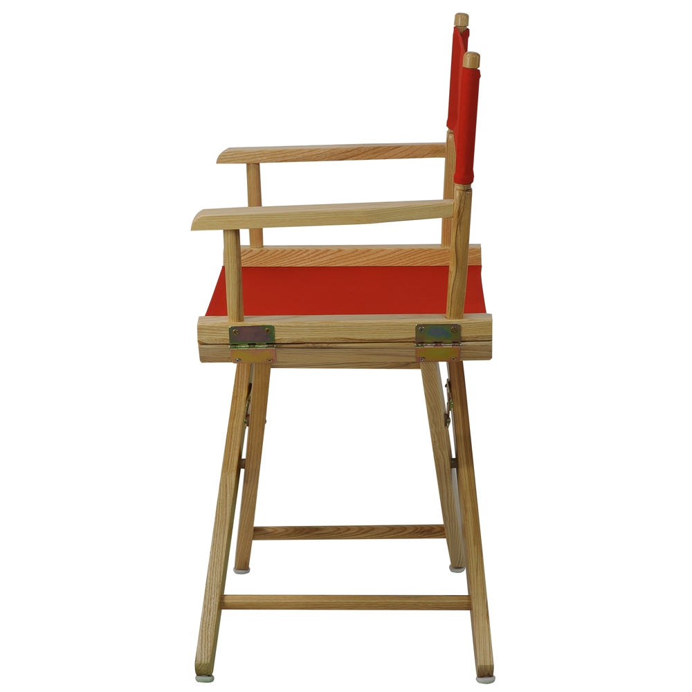 American Trails Extra-Wide Premium 18"  Directors Chair Natural Frame W/Red Color Cover. Picture 2
