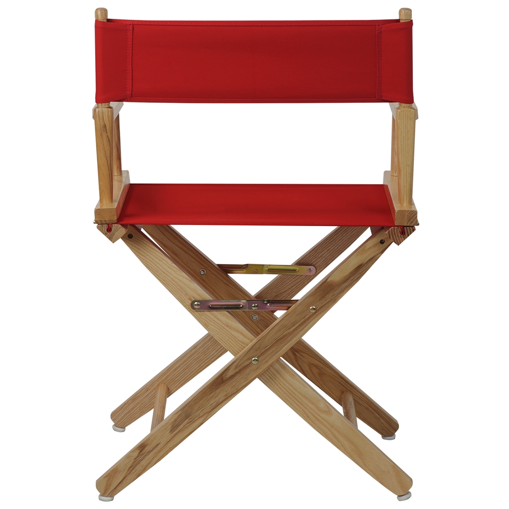 American Trails Extra-Wide Premium 18"  Directors Chair Natural Frame W/Red Color Cover. Picture 3