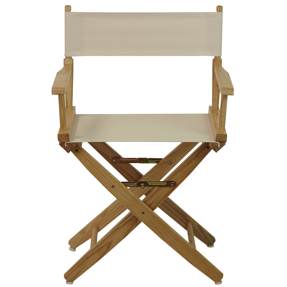 American Trails Extra-Wide Premium 18"  Directors Chair Natural Frame W/Natural Color Cover. Picture 1