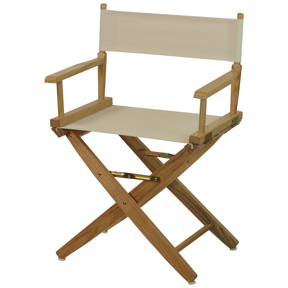 American Trails Extra-Wide Premium 18"  Directors Chair Natural Frame W/Natural Color Cover. Picture 4
