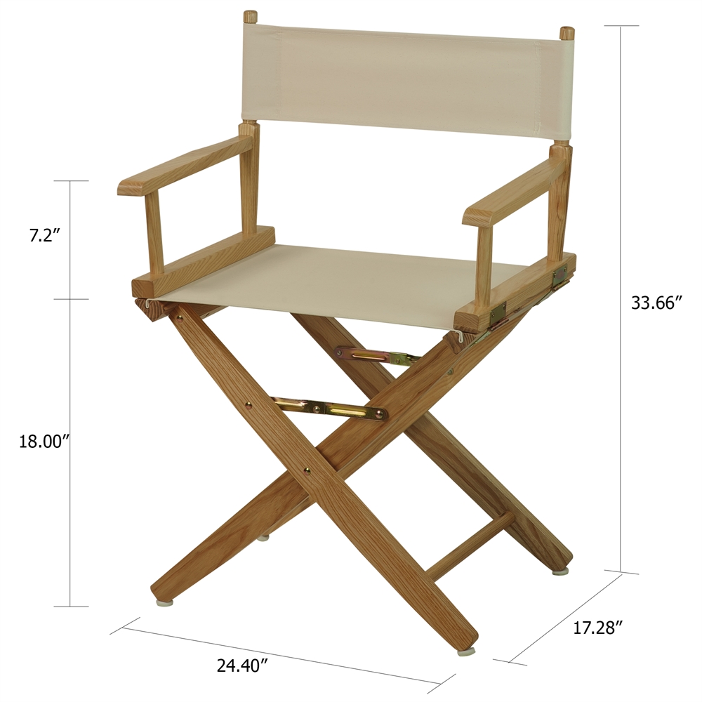 American Trails Extra-Wide Premium 18"  Directors Chair Natural Frame W/Natural Color Cover. Picture 5