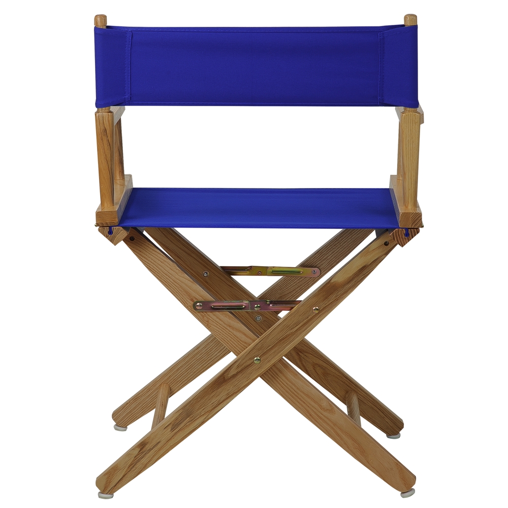 American Trails Extra-Wide Premium 18"  Directors Chair Natural Frame W/Royal Blue Color Cover. Picture 3