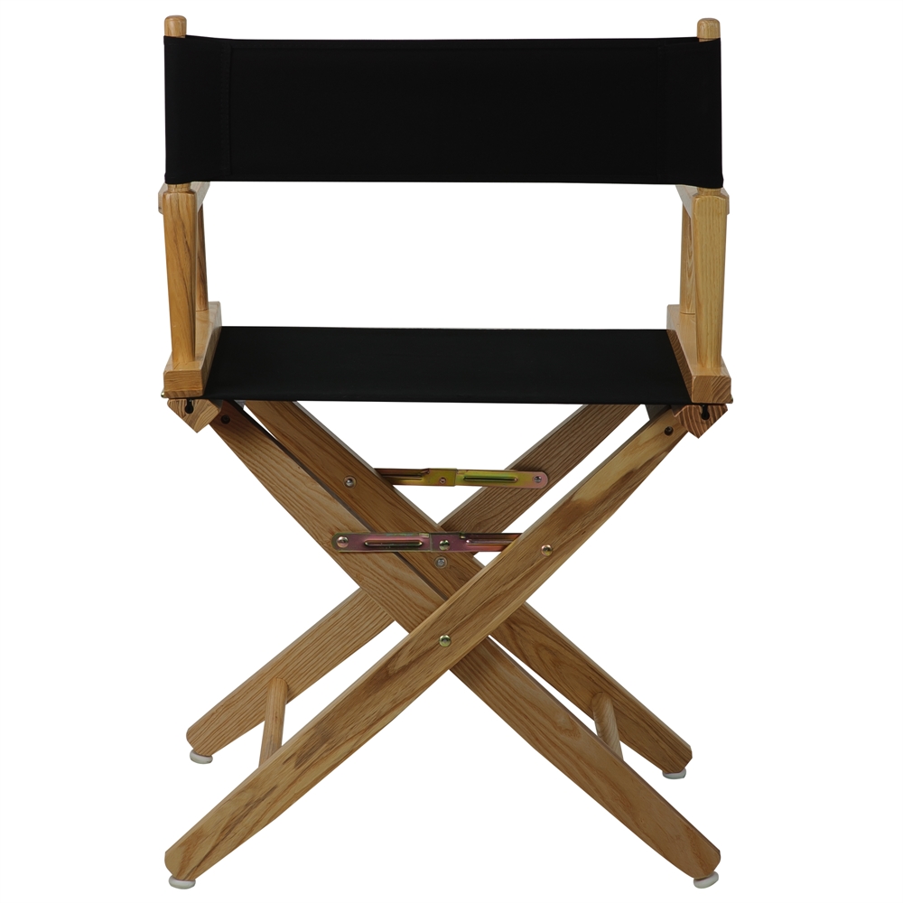American Trails Extra-Wide Premium 18"  Directors Chair Natural Frame W/Black Color Cover. Picture 3