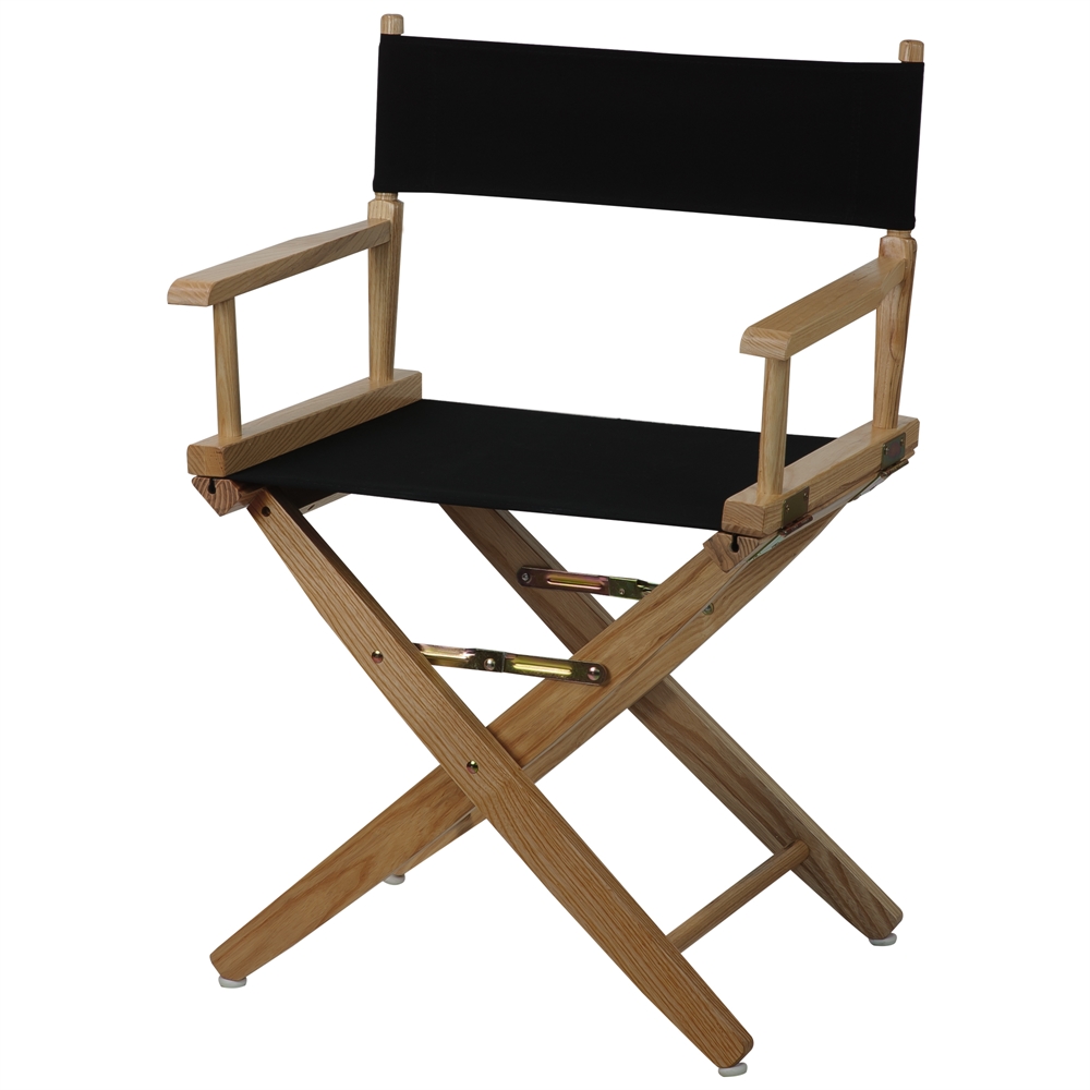 American Trails Extra-Wide Premium 18"  Directors Chair Natural Frame W/Black Color Cover. Picture 4