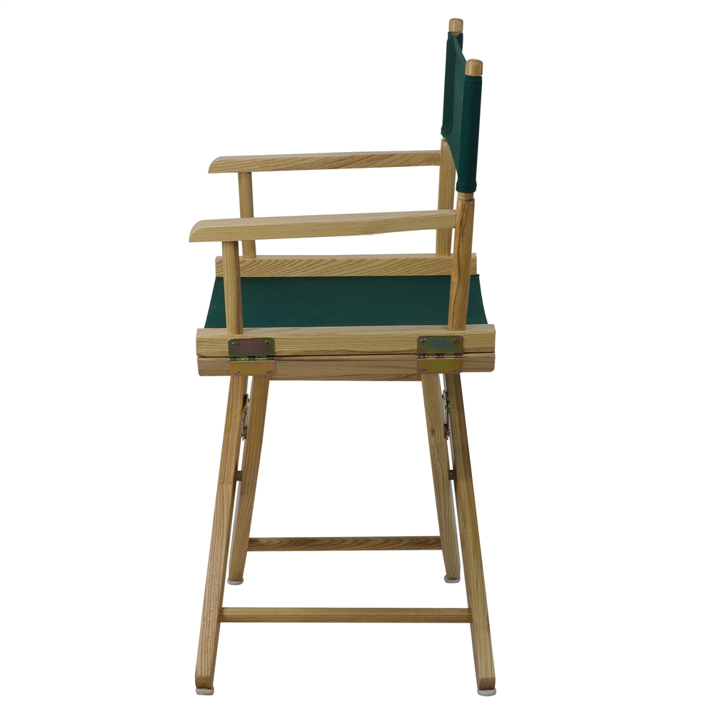 American Trails Extra-Wide Premium 18"  Directors Chair Natural Frame W/Hunter Green Color Cover. Picture 2