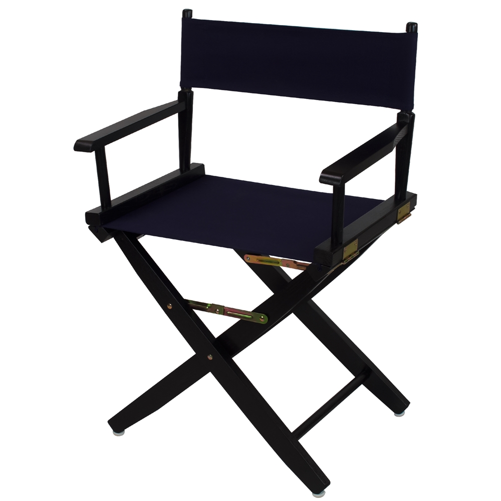 American Trails Extra-Wide Premium 18"  Directors Chair Black Frame W/Navy Color Cover. Picture 4