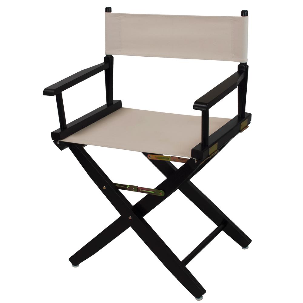 American Trails Extra-Wide Premium 18"  Directors Chair Black Frame W/Natural Color Cover. Picture 4