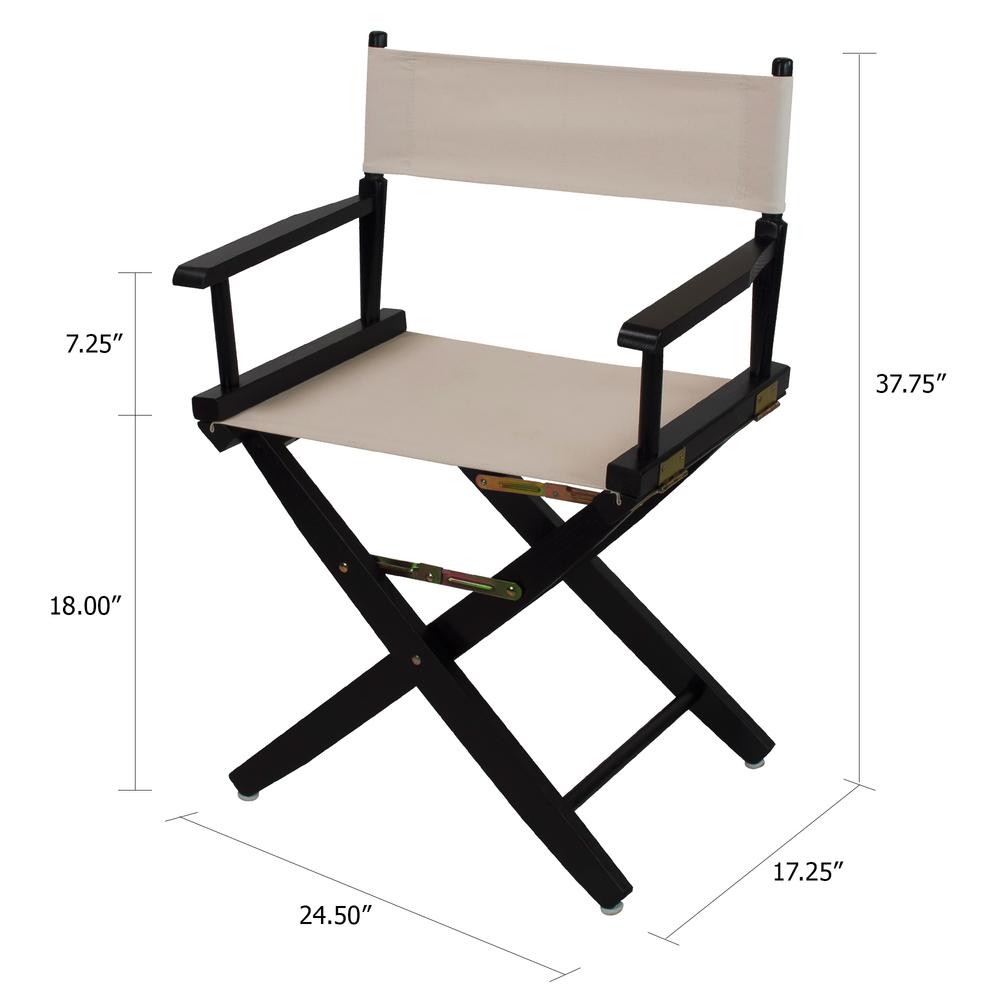 American Trails Extra-Wide Premium 18"  Directors Chair Black Frame W/Natural Color Cover. Picture 5