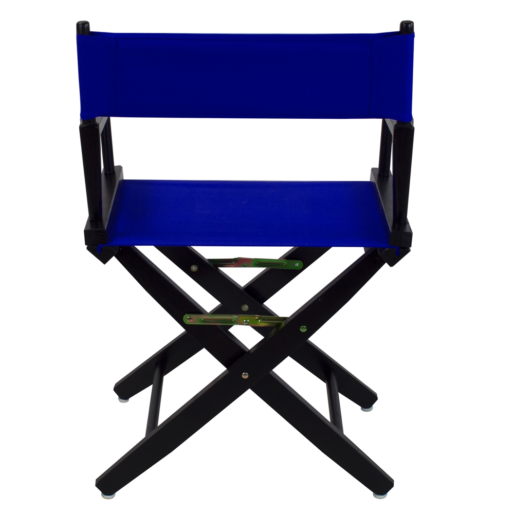 American Trails Extra-Wide Premium 18"  Directors Chair Black Frame W/Royal Blue Color Cover. Picture 3
