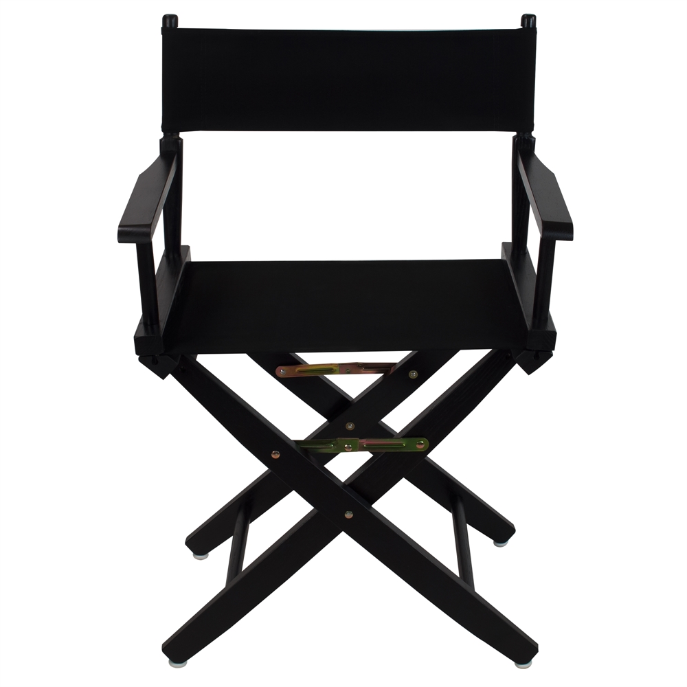 American Trails Extra-Wide Premium 18"  Directors Chair Black Frame W/Black Color Cover. Picture 1