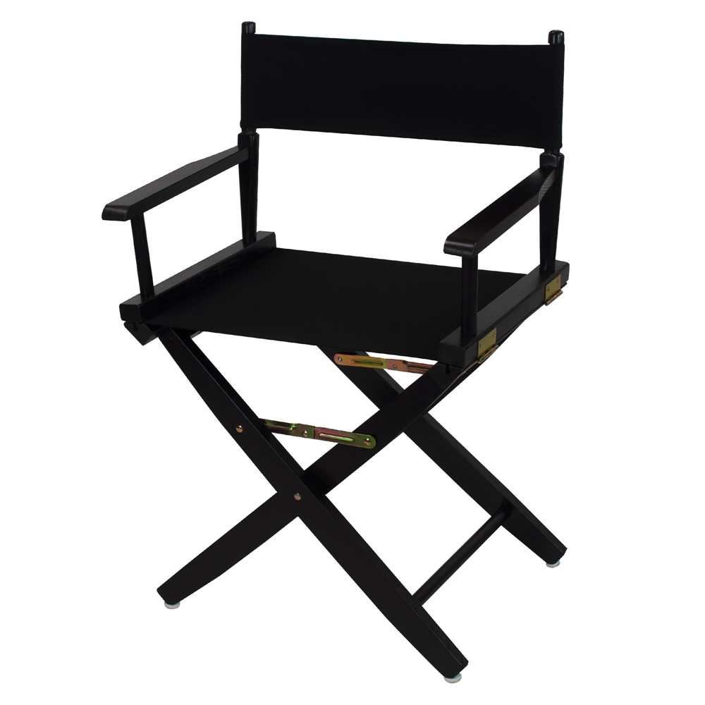 American Trails Extra-Wide Premium 18"  Directors Chair Black Frame W/Black Color Cover. Picture 4