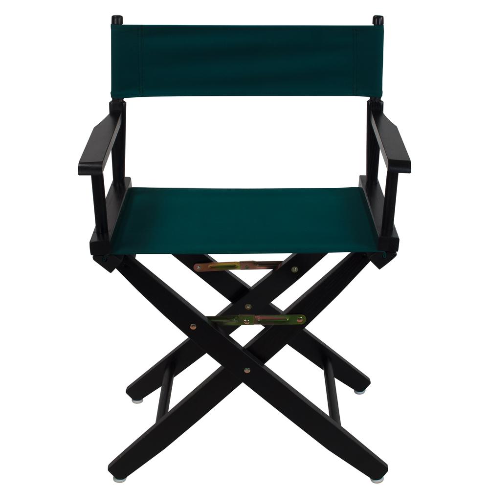American Trails Extra-Wide Premium 18"  Directors Chair Black Frame W/Hunter Green Color Cover. Picture 1