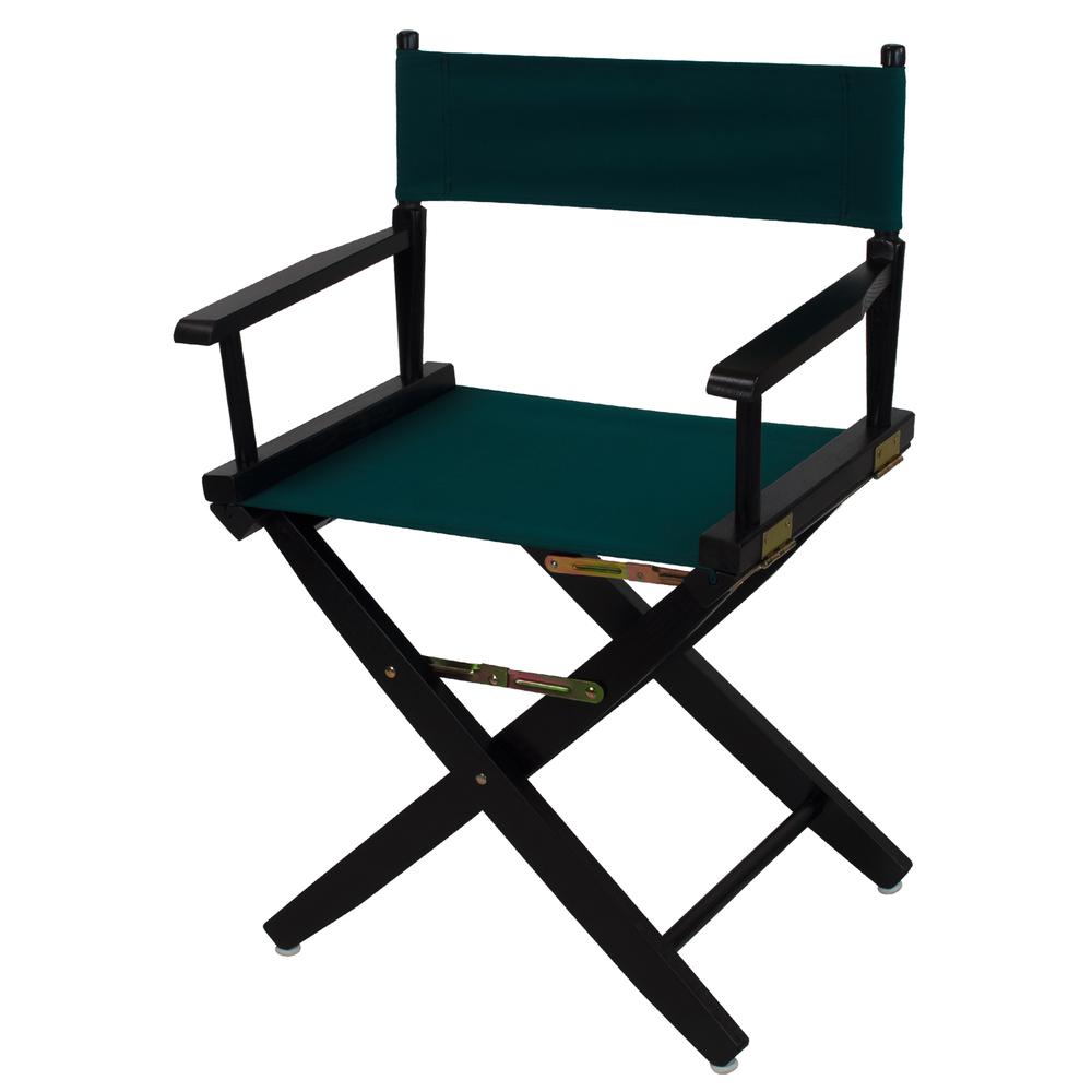 American Trails Extra-Wide Premium 18"  Directors Chair Black Frame W/Hunter Green Color Cover. Picture 4