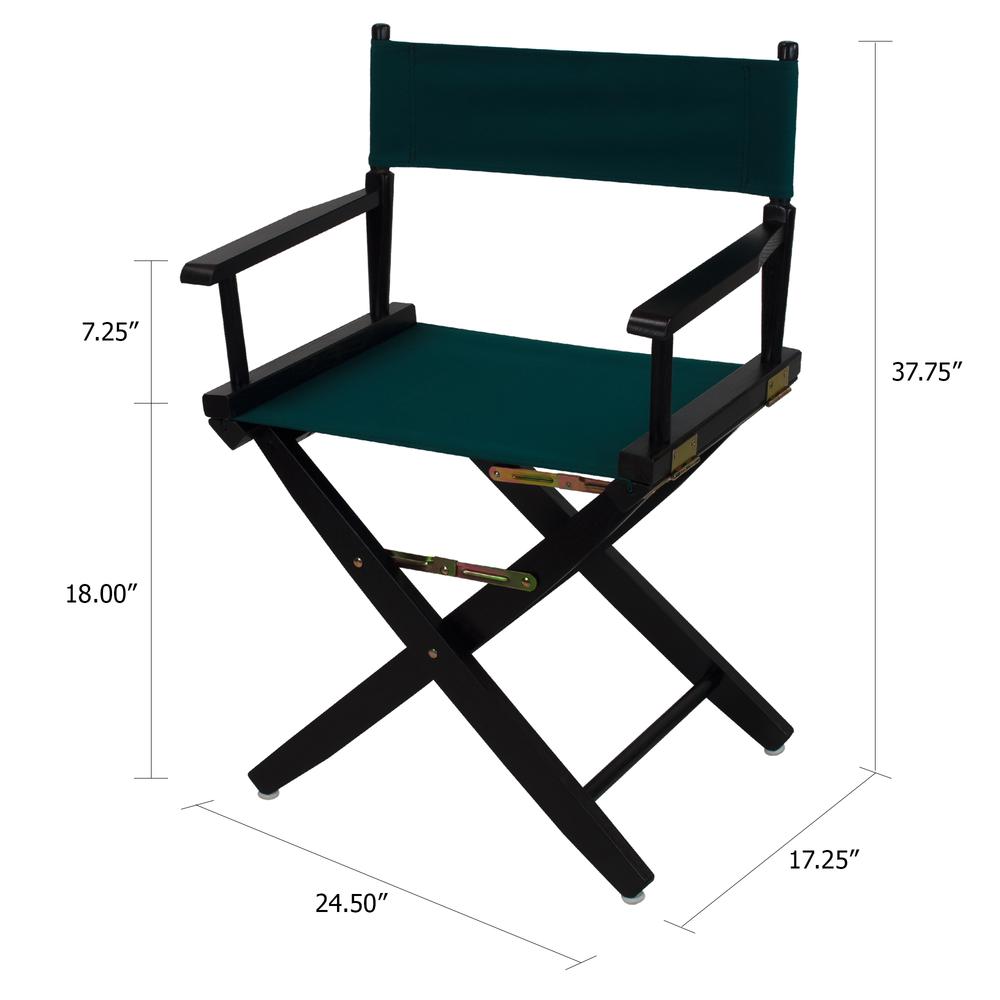 American Trails Extra-Wide Premium 18"  Directors Chair Black Frame W/Hunter Green Color Cover. Picture 5