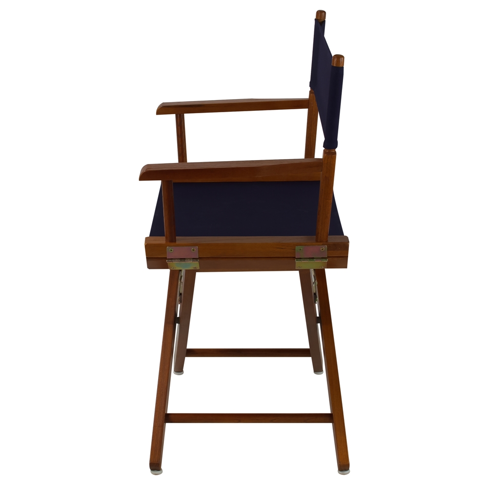 American Trails Extra-Wide Premium 18"  Directors Chair Mission Oak Frame W/Navy Color Cover. Picture 2
