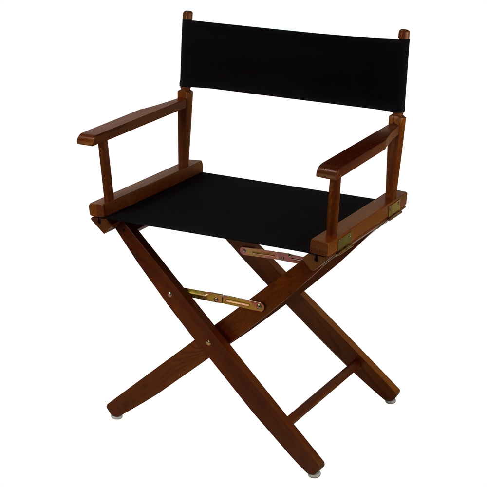 American Trails Extra-Wide Premium 18"  Directors Chair Mission Oak Frame W/Black Color Cover. Picture 4