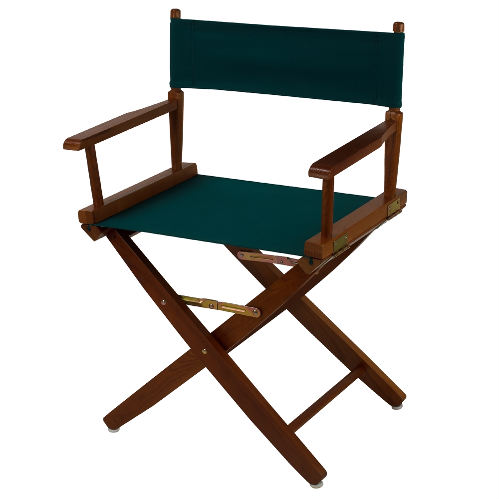 American Trails Extra-Wide Premium 18"  Directors Chair Mission Oak Frame W/Hunter Green Color Cover. Picture 4