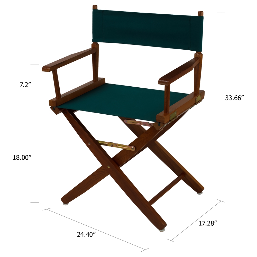 American Trails Extra-Wide Premium 18"  Directors Chair Mission Oak Frame W/Hunter Green Color Cover. Picture 5