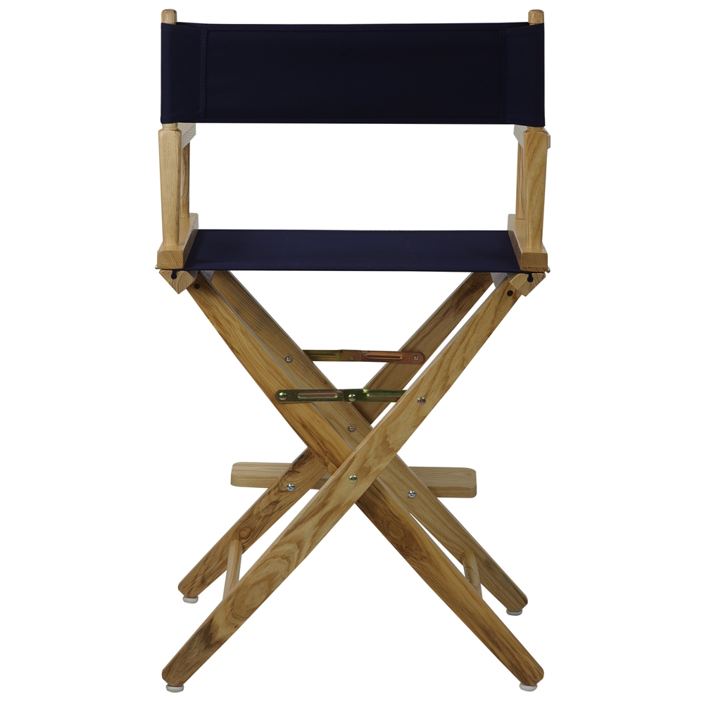 American Trails Extra-Wide Premium 24"  Directors Chair Natural Frame W/Navy Color Cover. Picture 3