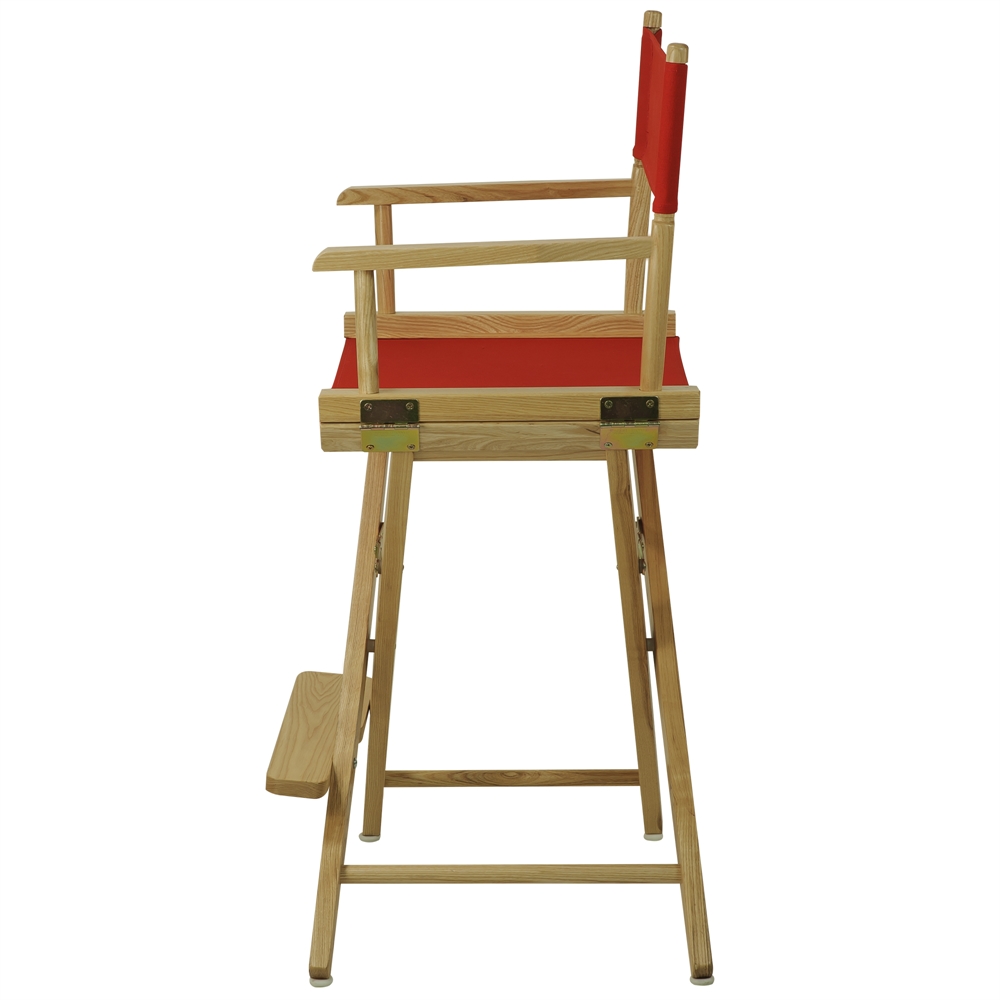 American Trails Extra-Wide Premium 24"  Directors Chair Natural Frame W/Red Color Cover. Picture 2