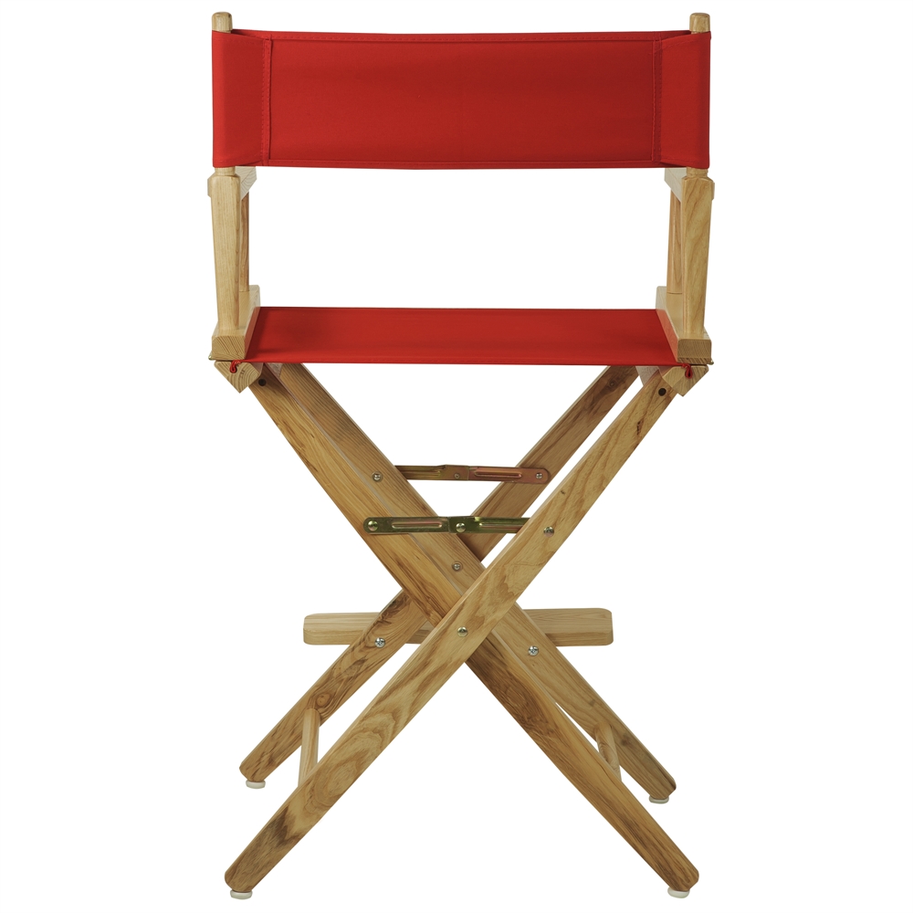 American Trails Extra-Wide Premium 24"  Directors Chair Natural Frame W/Red Color Cover. Picture 3