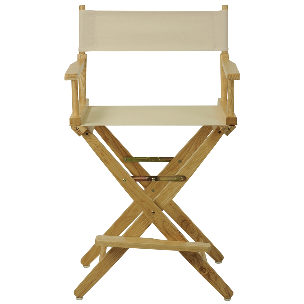 American Trails Extra-Wide Premium 24"  Directors Chair Natural Frame W/Natural Color Cover. The main picture.