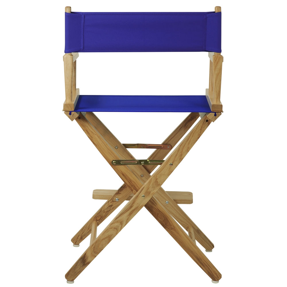 American Trails Extra-Wide Premium 24"  Directors Chair Natural Frame W/Royal Blue Color Cover. Picture 3