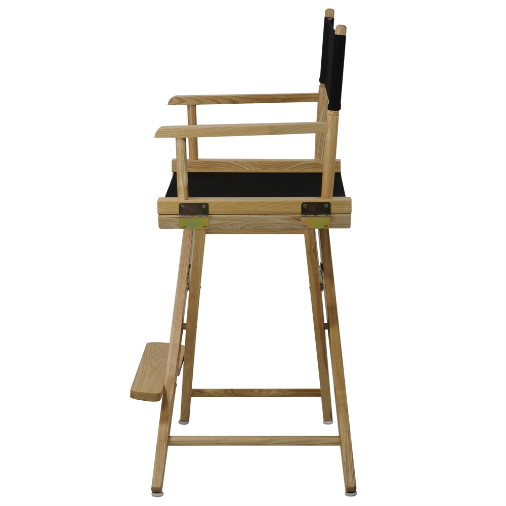 American Trails Extra-Wide Premium 24"  Directors Chair Natural Frame W/Black Color Cover. Picture 2