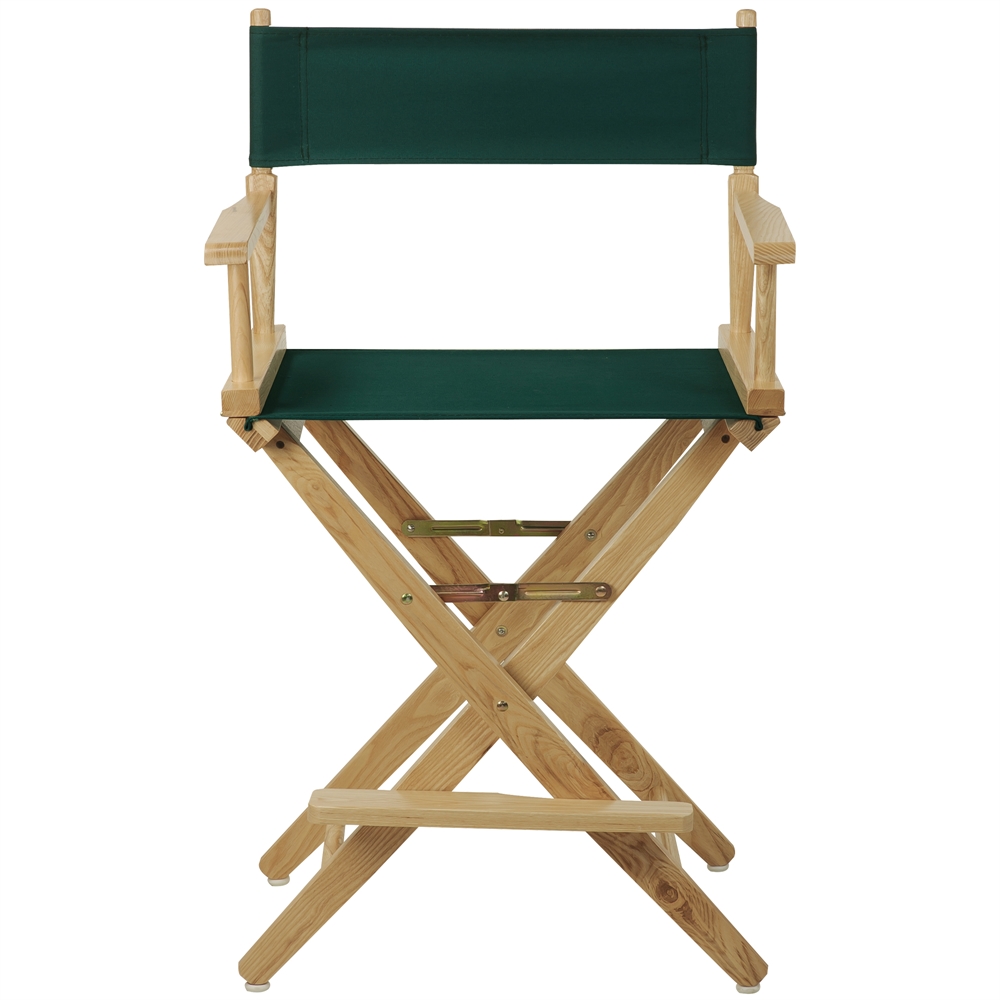American Trails Extra-Wide Premium 24"  Directors Chair Natural Frame W/Hunter Color Cover. Picture 1