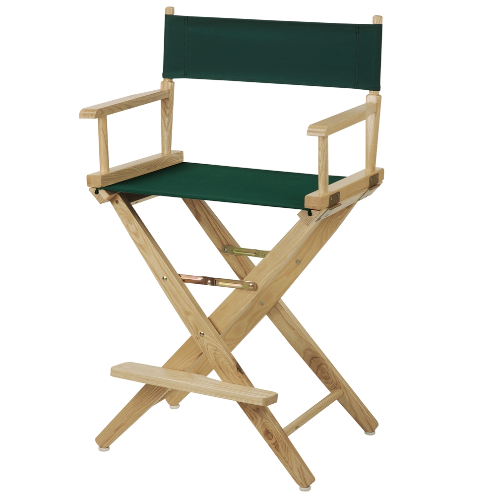 American Trails Extra-Wide Premium 24"  Directors Chair Natural Frame W/Hunter Color Cover. Picture 4