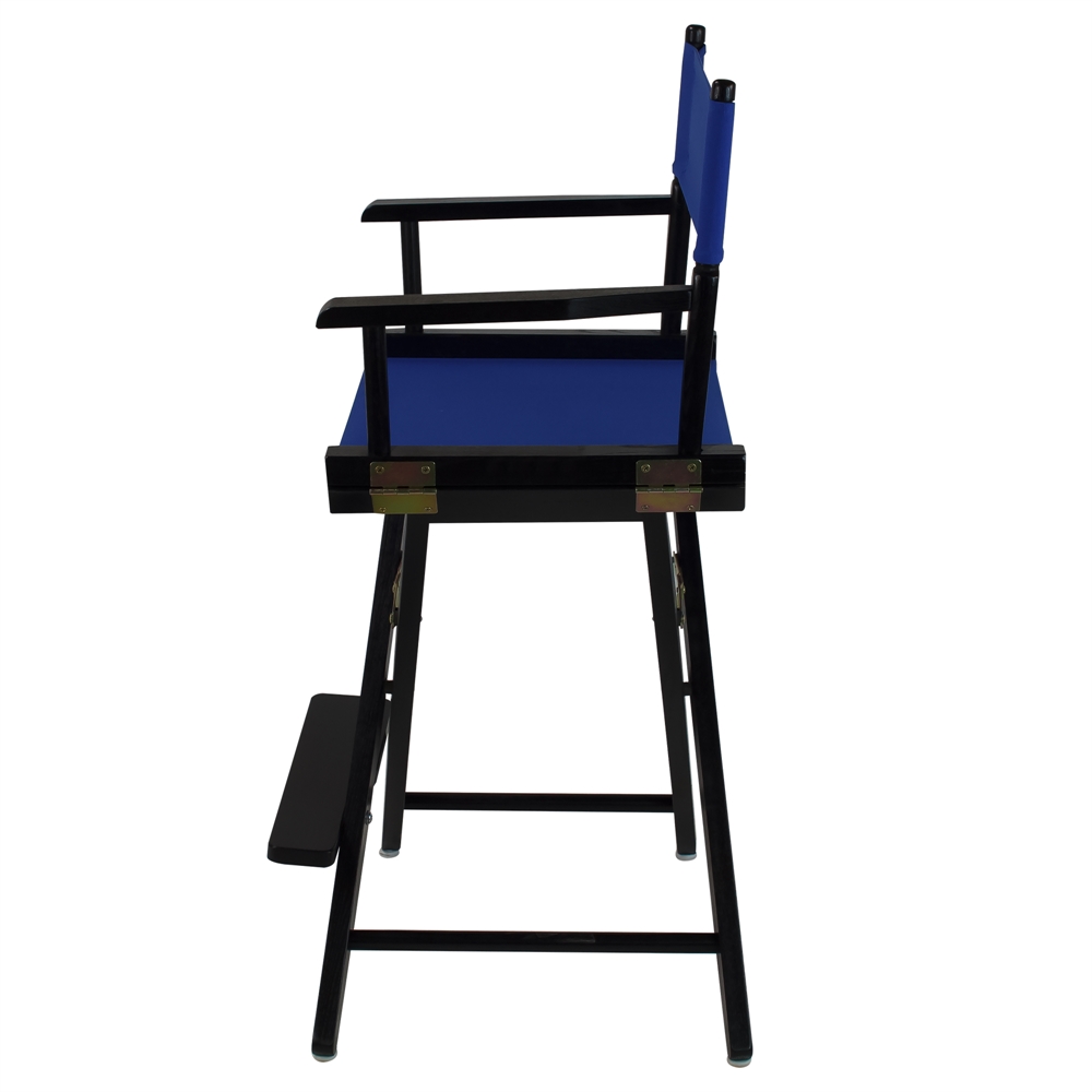 American Trails Extra-Wide Premium 24"  Directors Chair Black Frame W/Royal Blue Color Cover. Picture 2