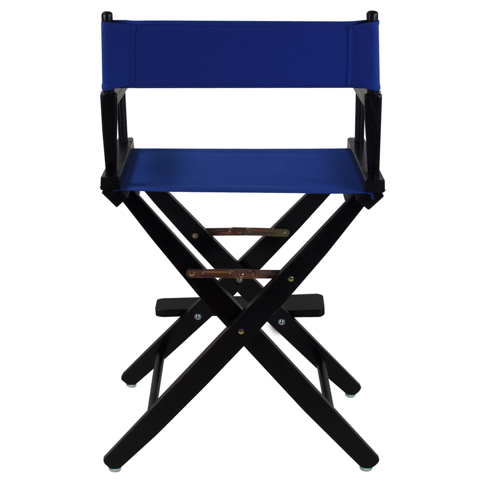 American Trails Extra-Wide Premium 24"  Directors Chair Black Frame W/Royal Blue Color Cover. Picture 3
