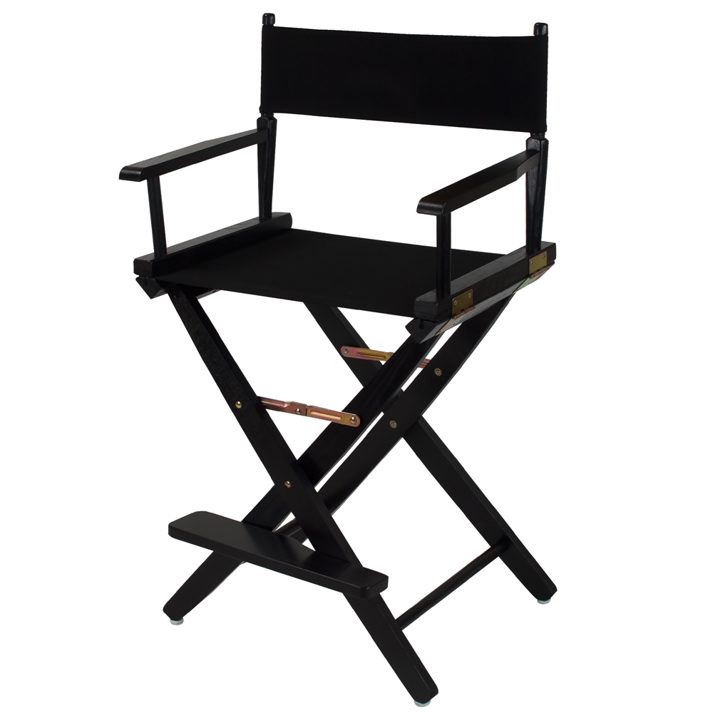 American Trails Extra-Wide Premium 24"  Directors Chair Black Frame W/Black Color Cover. Picture 4