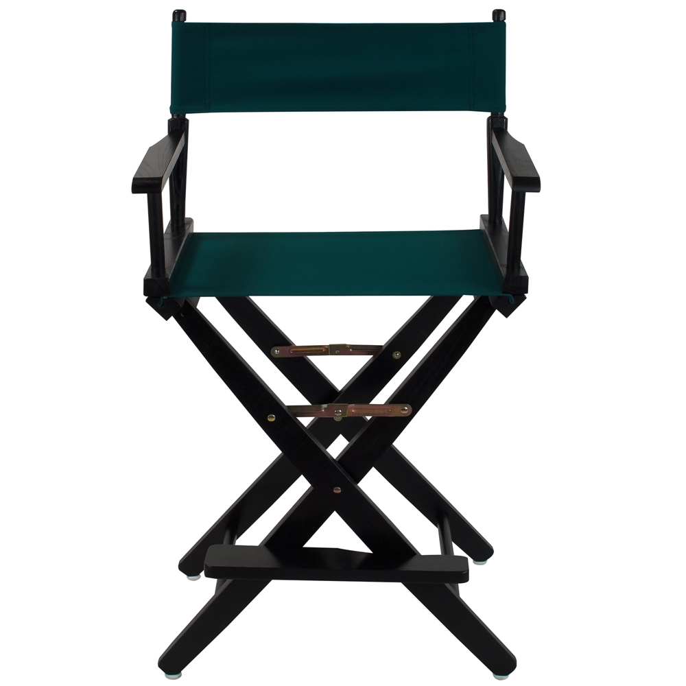 American Trails Extra-Wide Premium 24"  Directors Chair Black Frame W/Hunter Green Color Cover. Picture 1
