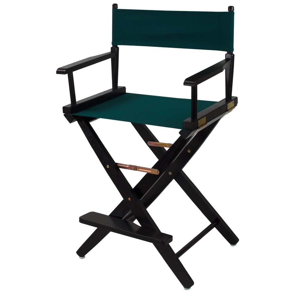 American Trails Extra-Wide Premium 24"  Directors Chair Black Frame W/Hunter Green Color Cover. Picture 4