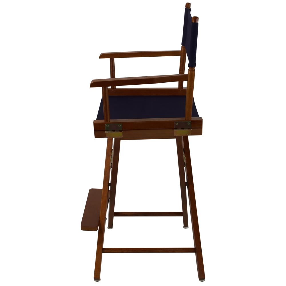 American Trails Extra-Wide Premium 24"  Directors Chair Mission Oak Frame W/Navy Color Cover. Picture 2