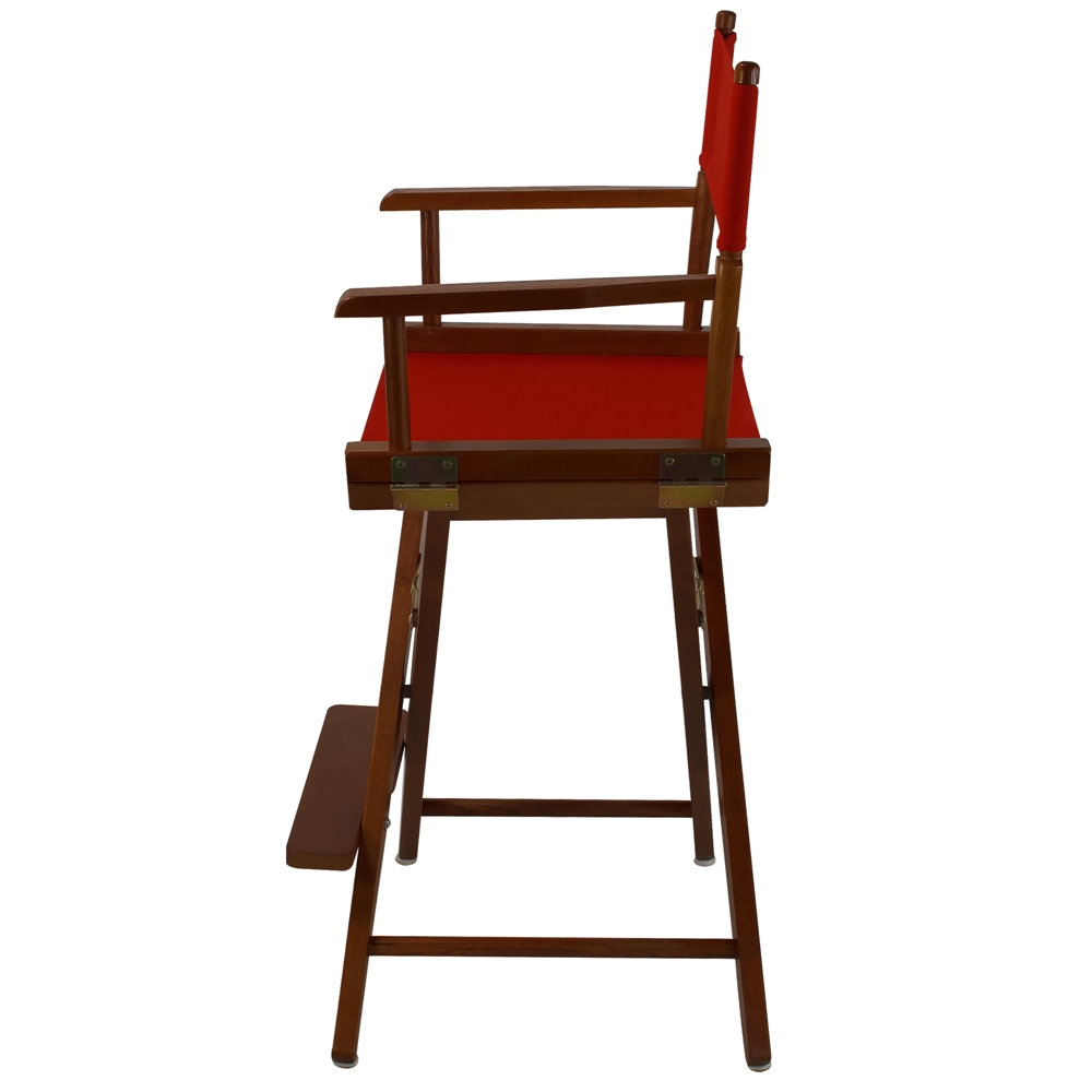 American Trails Extra-Wide Premium 24"  Directors Chair Mission Oak Frame W/Red Color Cover. Picture 2