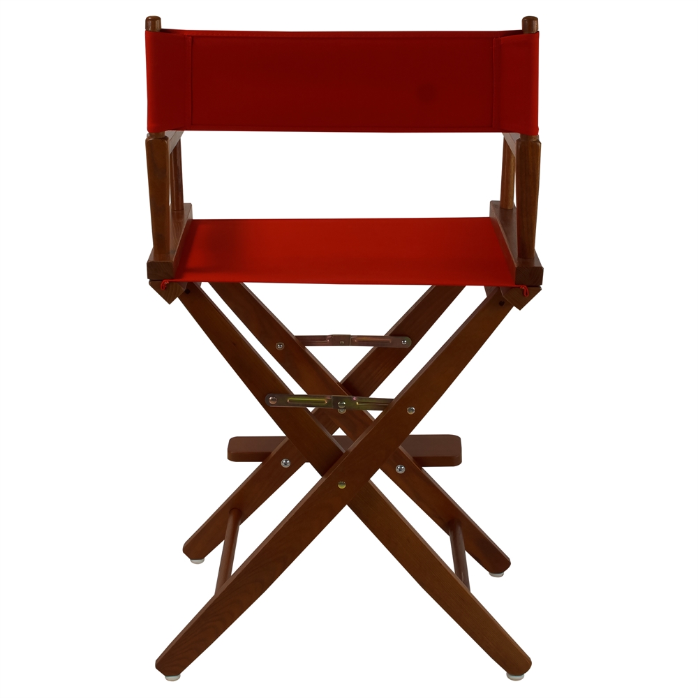 American Trails Extra-Wide Premium 24"  Directors Chair Mission Oak Frame W/Red Color Cover. Picture 3