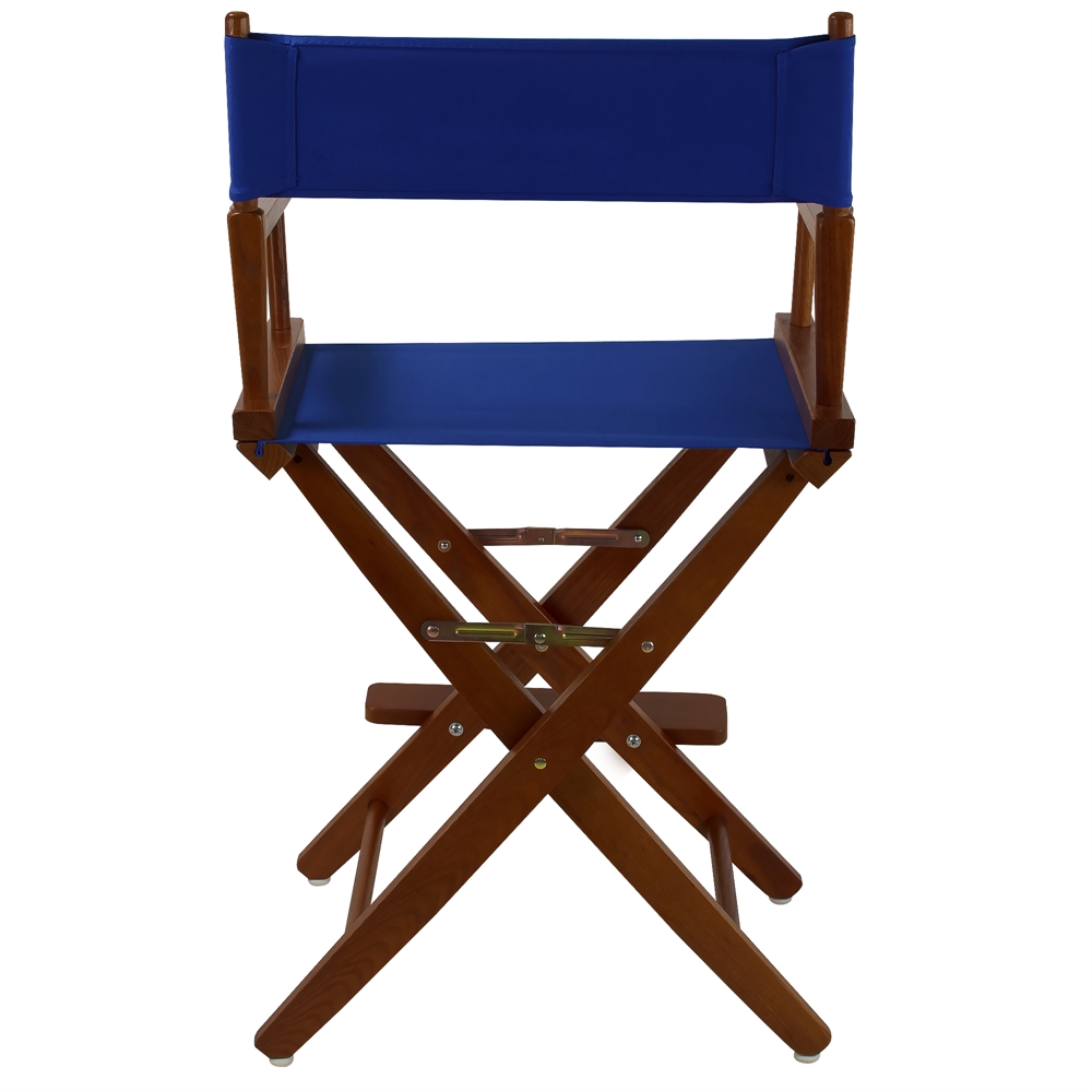 American Trails Extra-Wide Premium 24"  Directors Chair Mission Oak Frame W/Royal Blue Color Cover. Picture 3
