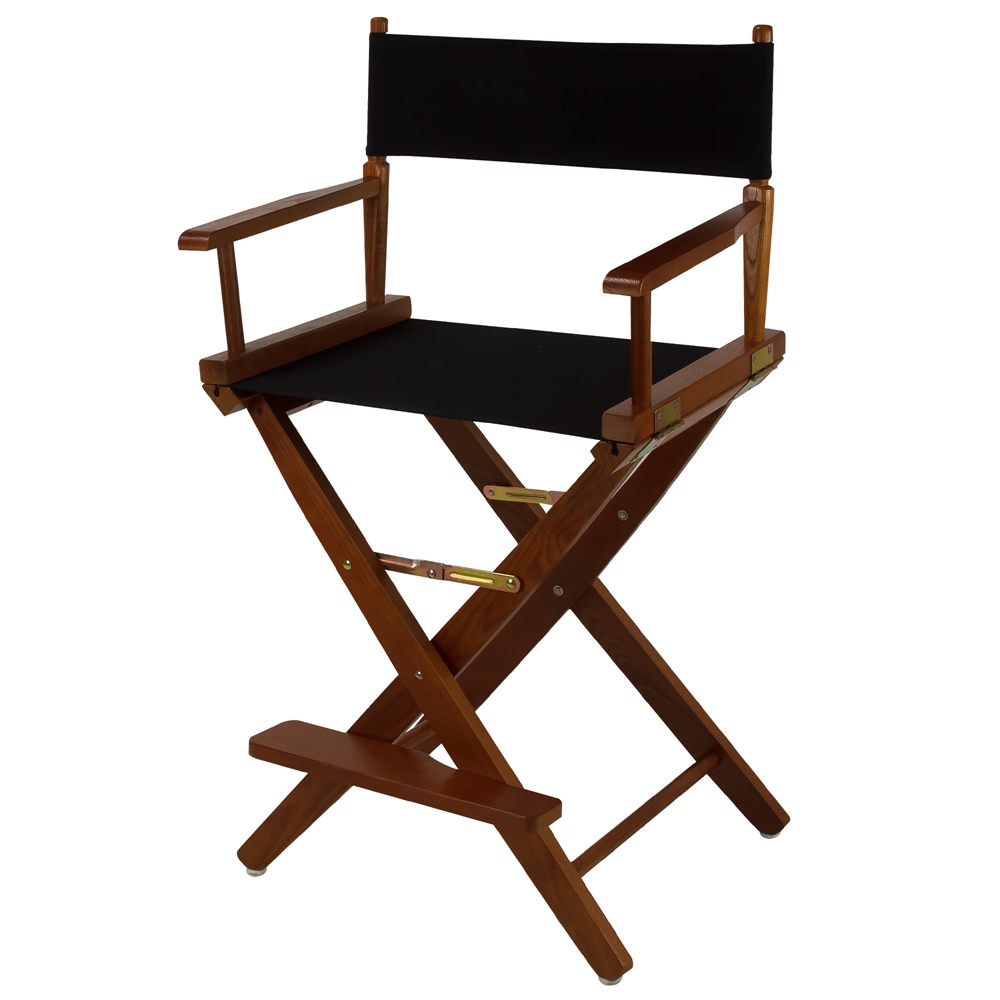American Trails Extra-Wide Premium 24"  Directors Chair Mission Oak Frame W/Black Color Cover. Picture 4